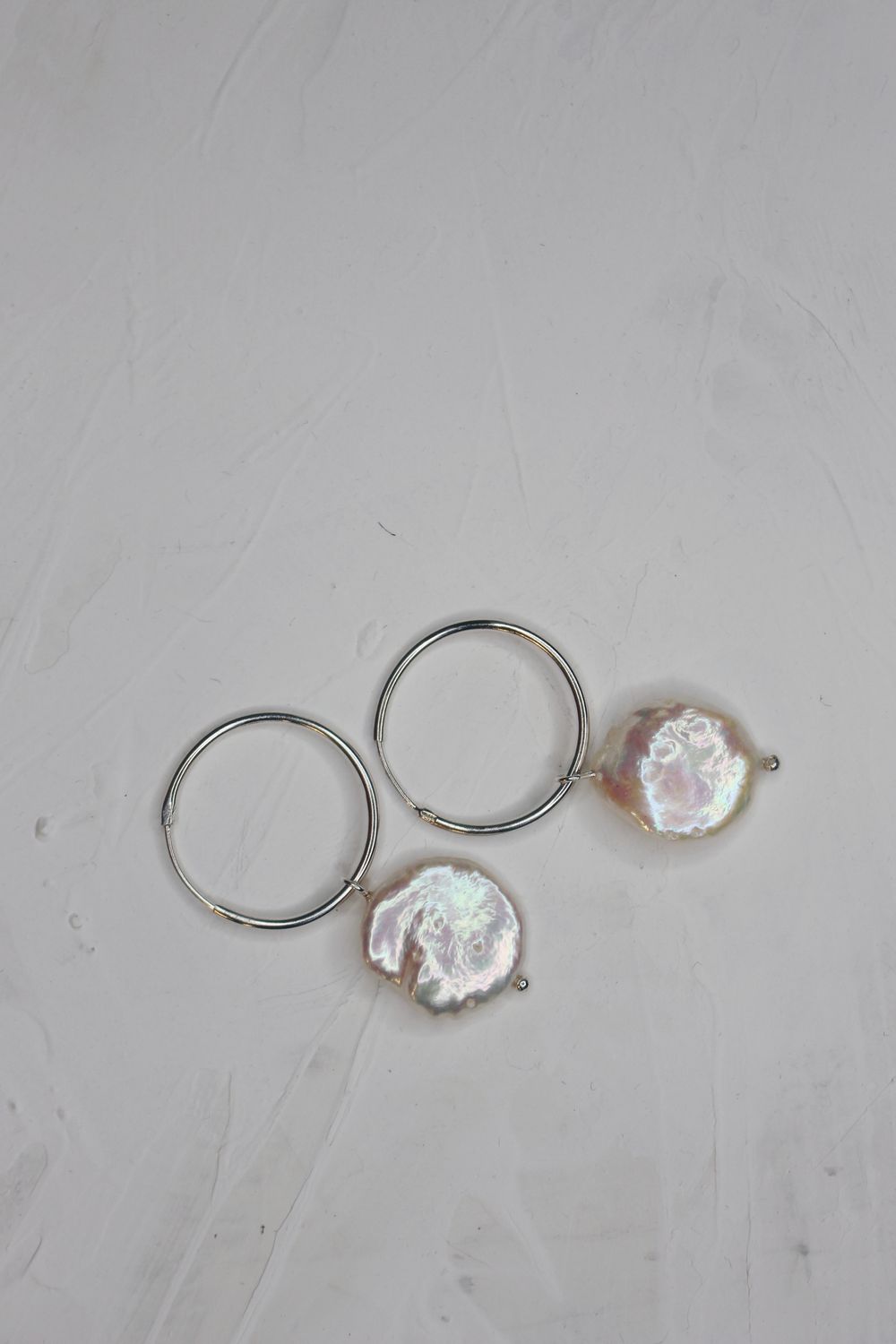 Серьги конго с большим жемчугом