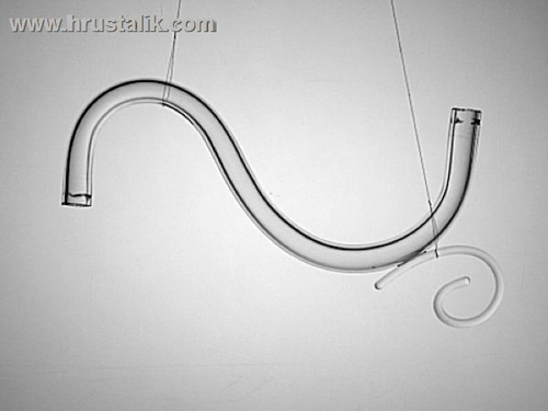Рожок S-образный 195 мм гладкий с одним завитком №8992/02