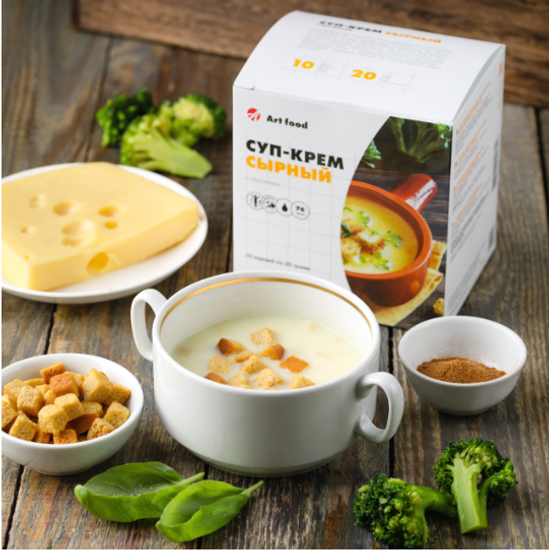 Суп-крем "Сырный с крутонами"