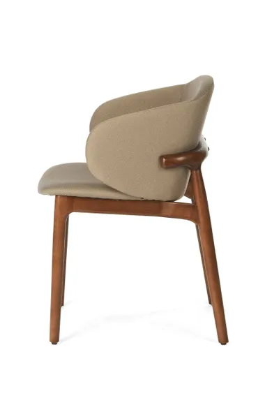 Стул Lando, орех с коричневой обивкой