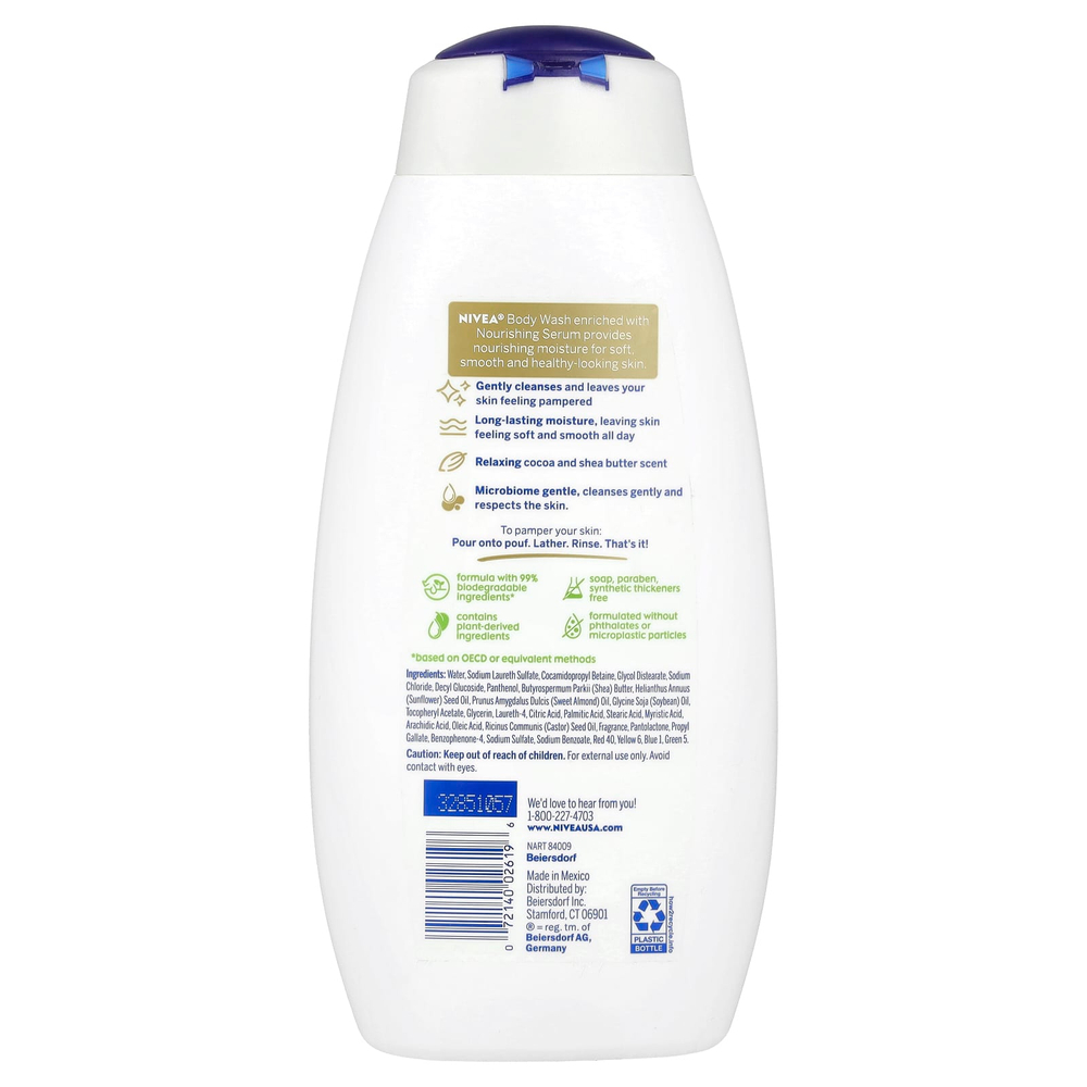 Nivea, Гель для душа, какао и масло ши, 591 мл (20 жидк. унц.)