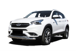 Защита переднего бампера (нержавейка) Chery Tiggo 7 (2016-2020) d57+d42