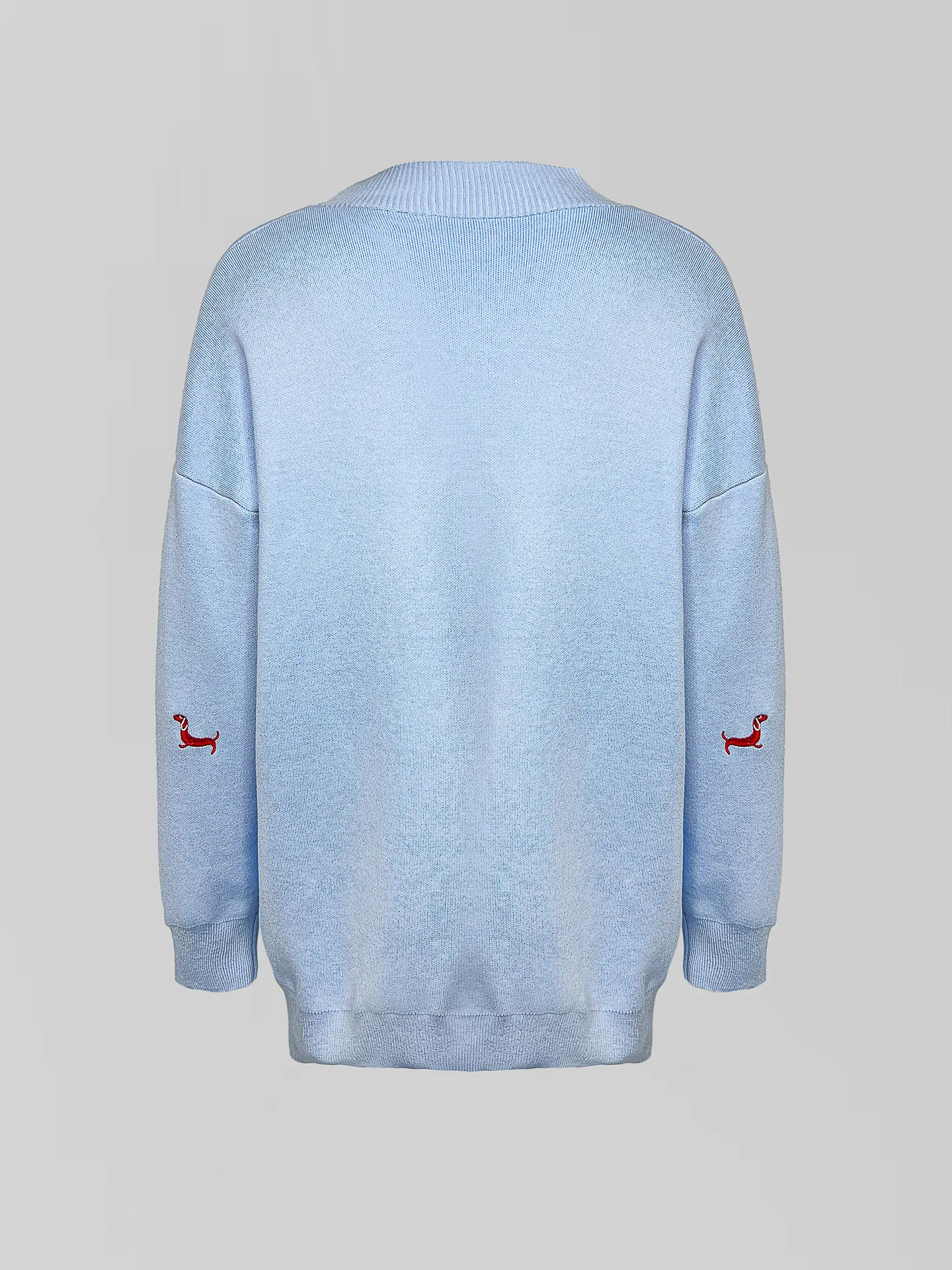 Кардиган Sora 80824 удлиненный на пуговицах с принтом таксы