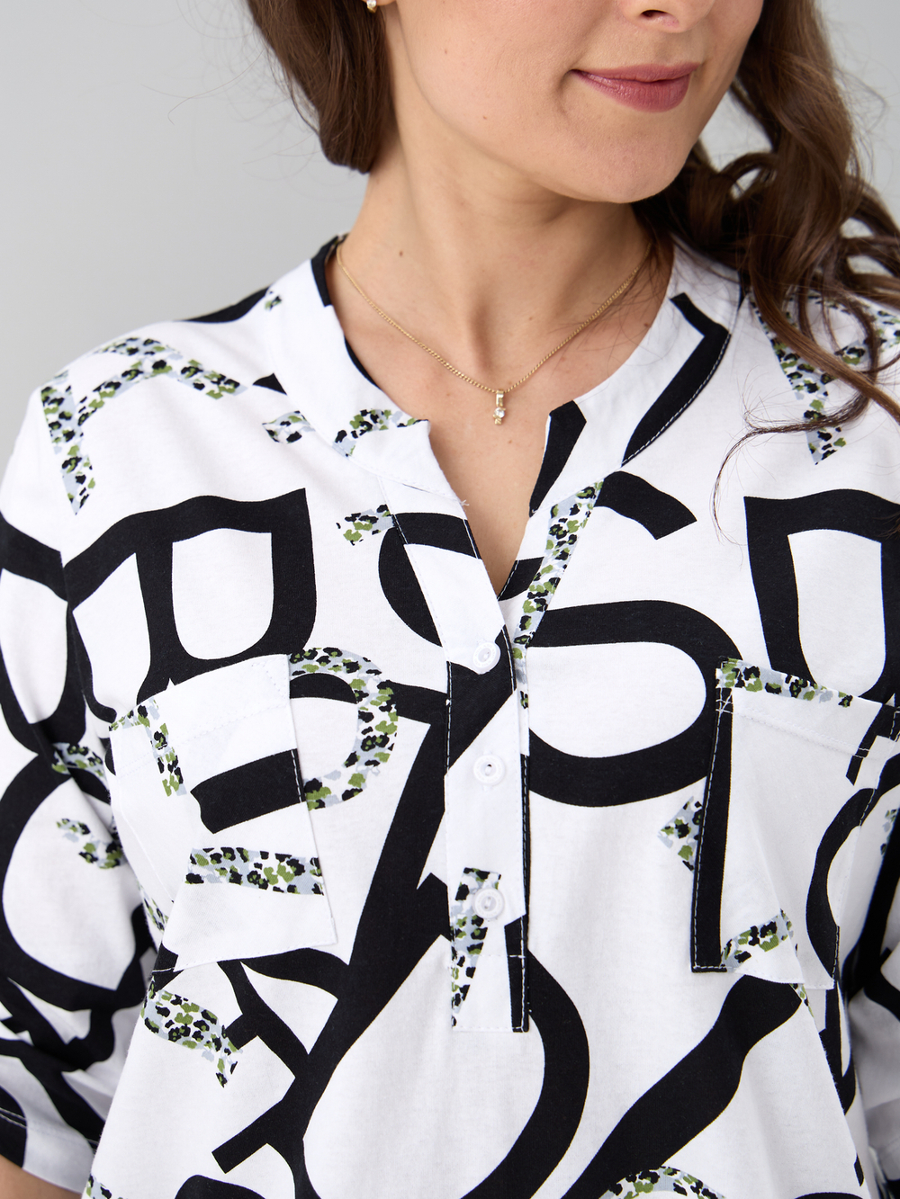 Блузка БЛ-131/белый-большиебуквы