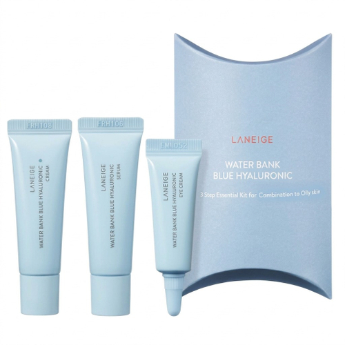 Набор миниатюр для интенсивного увлажнения кожи Laneige Water Bank Blue Hyaluronic 3 Step Essential Kit for Normal to Dry Skin