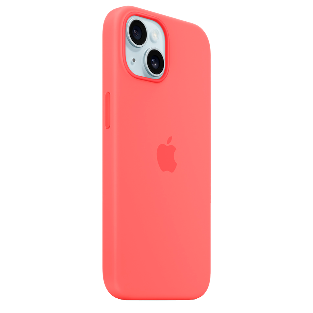 Силиконовый чехол с поддержкой MagSafe Apple Silicone Case для iPhone 15 Plus, Guava (Спелая гуава)