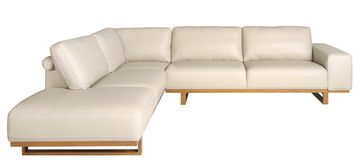 Угловой диван с левым шезлонгом 6204/5603-L-T541011 Angel Cerda из песочной кожи