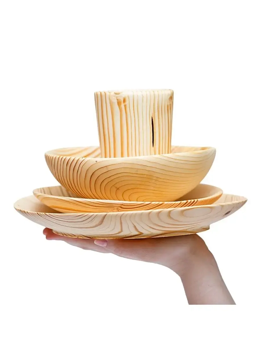 Набор тарелок+стакан  "ABIES SIBIRICA".