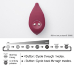 Бордовый клиторальный стимулятор IROHA TORI (Цвет: бордовый)