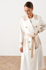 0105 Плащ женский (молочный / бежевый)