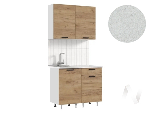 Кухня Рио NEW ЛДСП 1;0м (белый/дуб крафт/антарес)