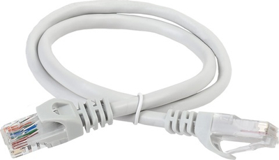 Кабель патч-корд IEK, RJ-45, UTP кат.6, 3 м, серый
