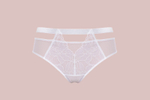 Белые высокие трусики-стринги сложного кроя Glow (Размер: 42) (Цвет: белый)