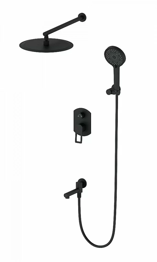 Душевая система встраиваемая WONZON & WOGHAND FRAME WW-88939010-MB черный матовый