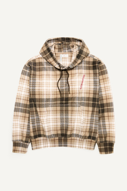 H&M - Glenn Martens Толстовка с капюшоном в клетку, бежевый