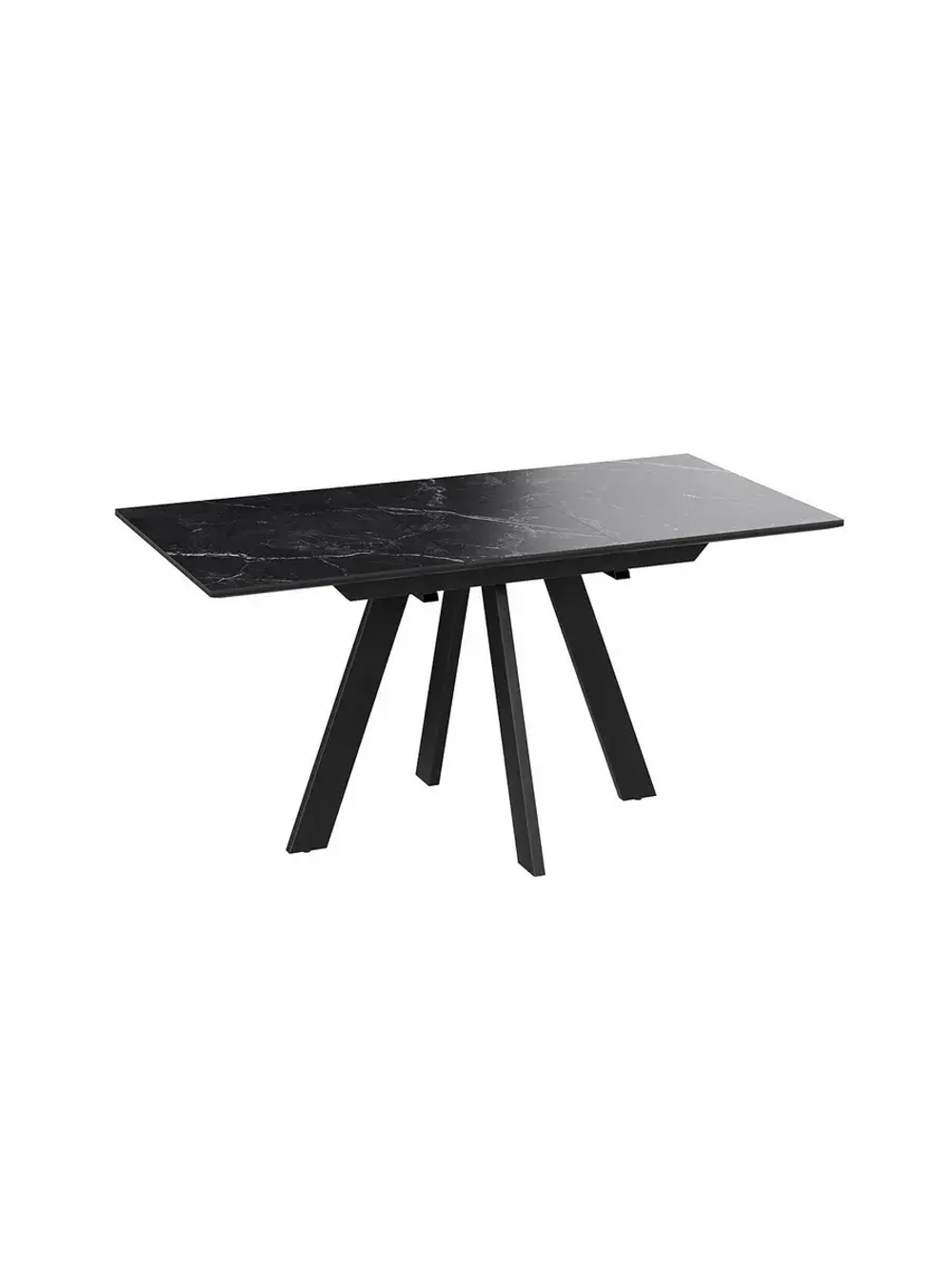 Стол кухонный Черный муар мрамор 120(160)х80х76 см