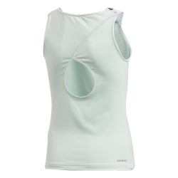 Футболка для девочки теннисная Adidas G Keyhole Tank - dash green/shock yellow
