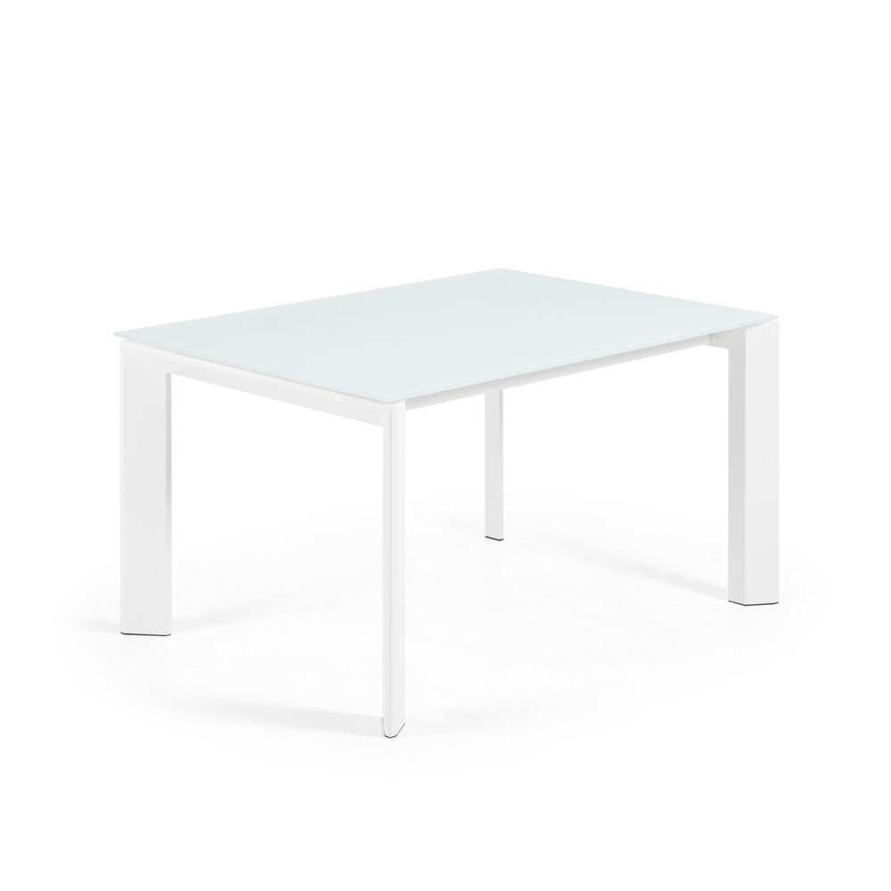 ATTA Стол 140 (200) x90 белый, стекло
