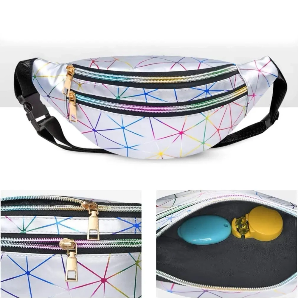 Сумка на пояс «Harizma», цвет серебро, 31*12 см