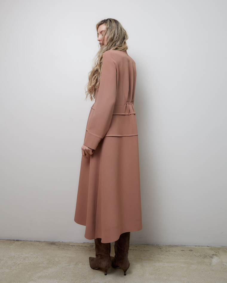 Платье из вискозы Стелла Маккартни карамель