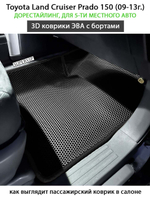 Автомобильные коврики ЭВА с бортами для Toyota Land Cruiser Prado 150 (09-24г.) для 5-ти местного авто