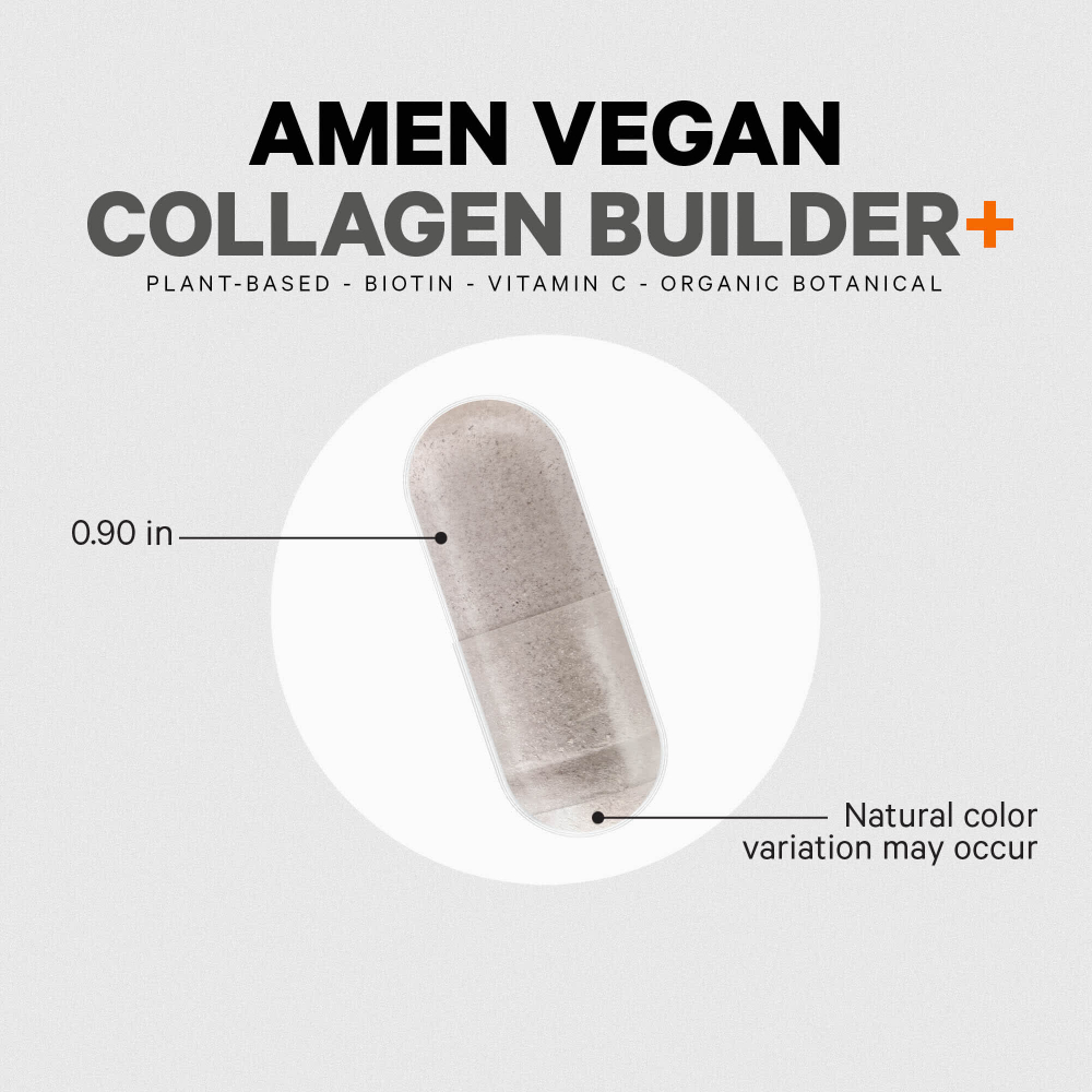 Codeage, Amen, Vegan Collagen Builder+, 30 вегетарианских капсул