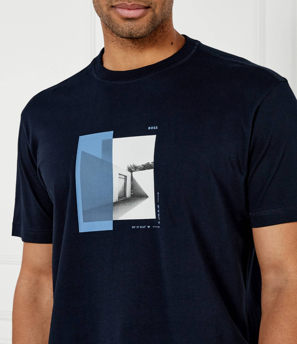 Футболка Te_Barragan BOSS ORANGE - темно-синий(50534919)