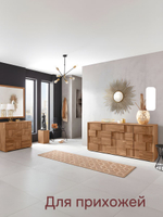 Комод 180х42х82, Тронд, 4 двери, с 2 ящиками для вещей и одежды, в гостиную, прихожую, спальню, дуб масло, Makosa