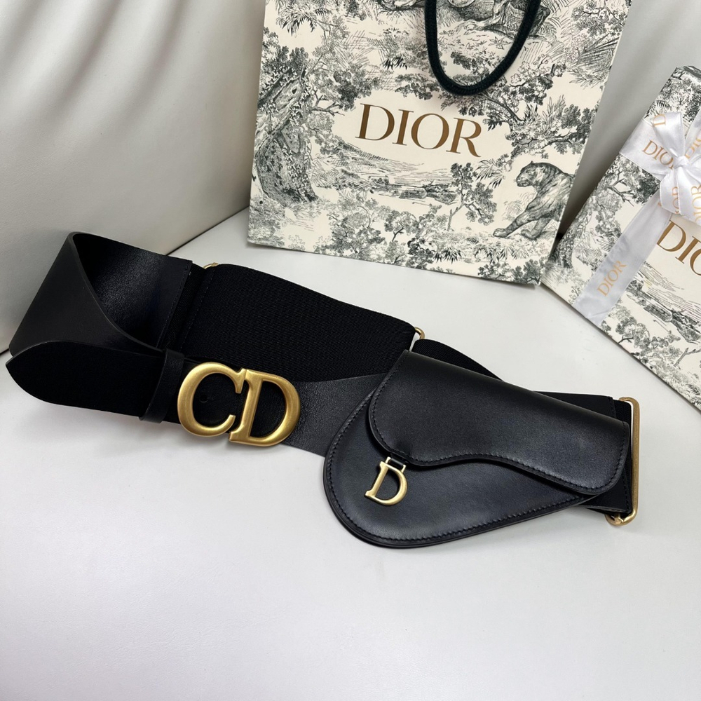 Christian Dior Saddle Belt With Pouch