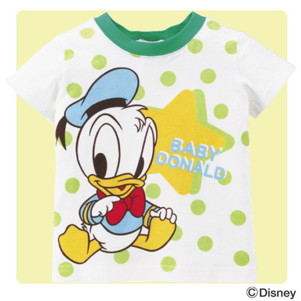 Футболка детская в горох с принтом Baby Donald