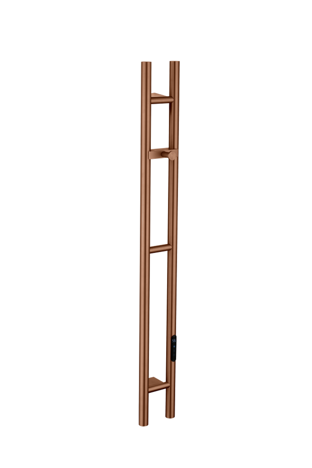 Полотенцесушитель электрический 2-трубы круглый BRUSHED BRONZE