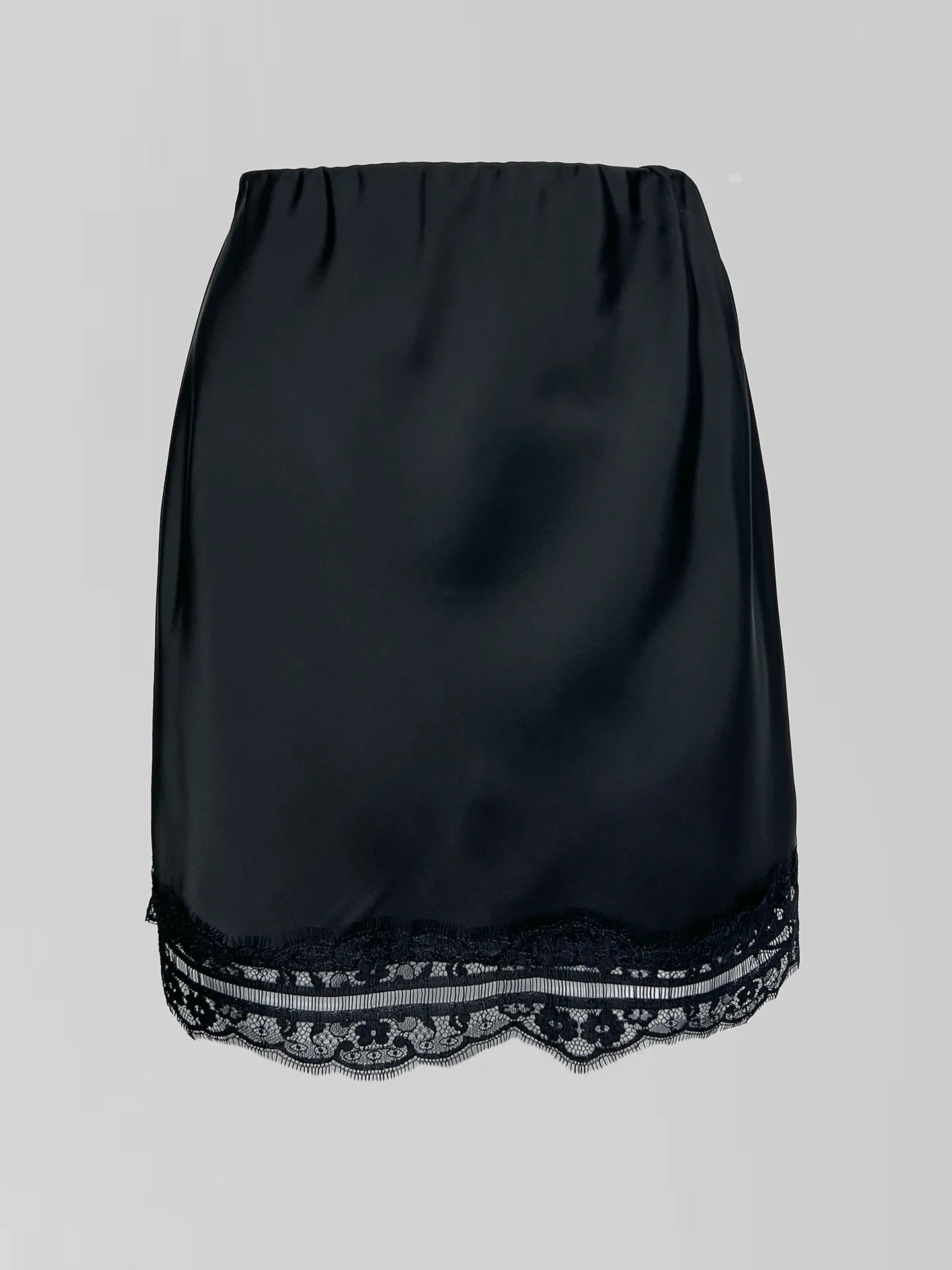 Юбка TREND ICON 312 короткая на резинке с кружевом снизу