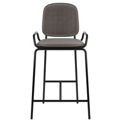 Стул полубарный Ror, 2 Frame, велюр, черный/серый