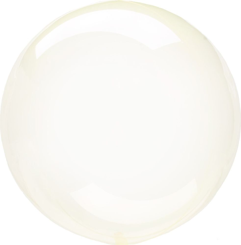 Шар (18&#39;&#39;/46 см) Deco Bubble, Желтый, Кристалл, 1 шт.