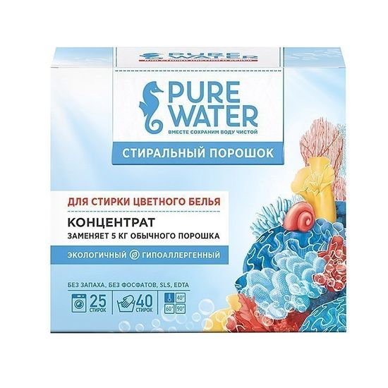 Стиральный порошок для цветного белья Pure Water 800 г