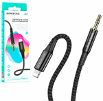 Аудио Адаптер BOROFONE BL7 Lightning - 3.5mm AUX (черный)