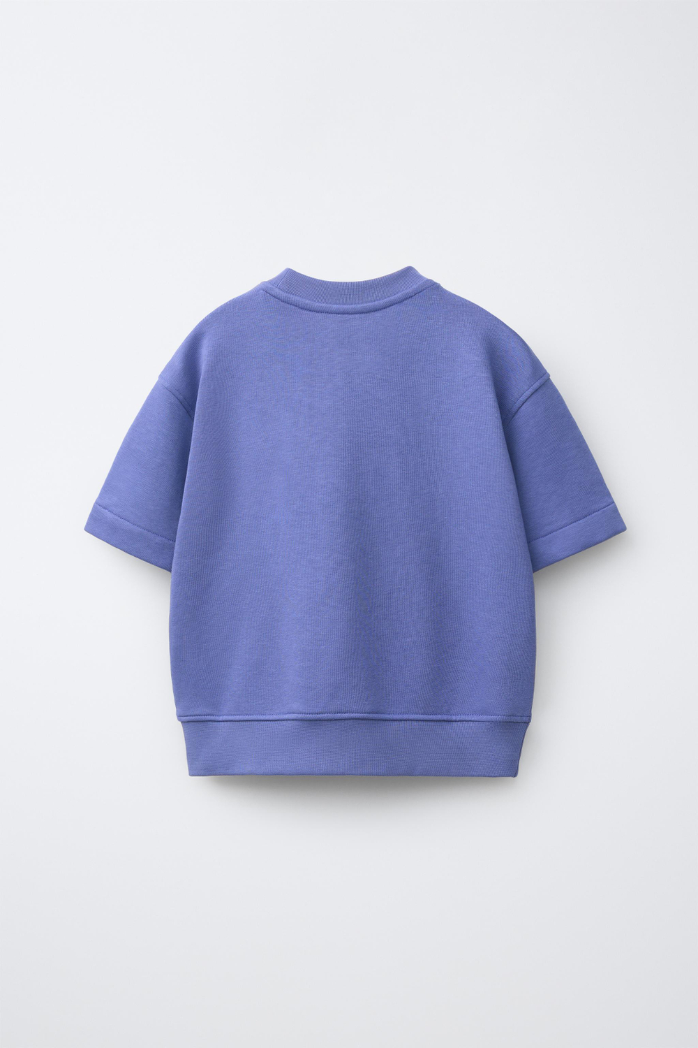 ZARA ТОЛСТОВКА С КОРОТКИМИ РУКАВАМИ И РЕЛЬЕФНОЙ НАДПИСЬЮ, ЦВЕТ МАЛЬВЫ