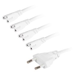 Разветвитель сетевой для линейных светильников ЭРА Разветвитель 4х IEC C7 3pin 2m+timer на 4 точки с таймером 4, 8, 12H