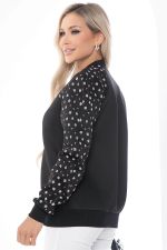 Бомбер на молнии черный Б10036 LT Collection