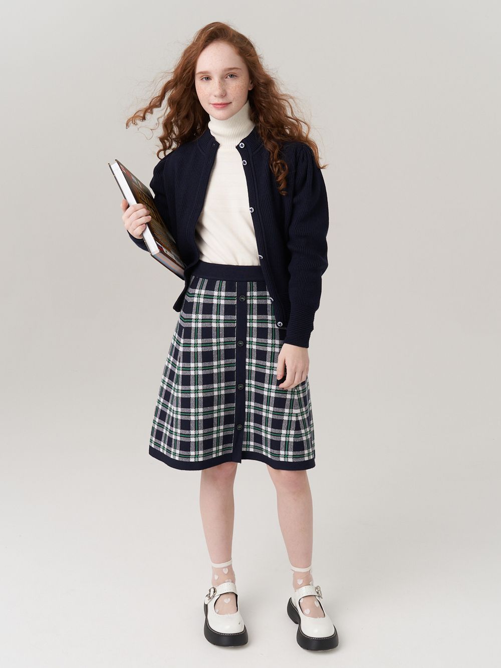 Кардиган для девочки AT1058 синий