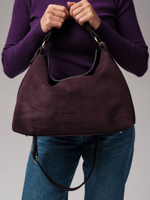 Замшевая сумка хобо Deboro 30900 сливовый