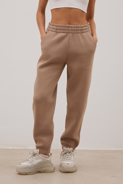Джоггеры OVERSIZE, с начесом, какао