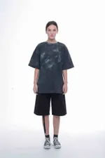 Футболка Tishi.Ti Ручного окраса графитовая