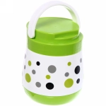 Термос пищевой 1л «Горошек» со стеклянной колбой (контейнер и ложка в комплекте)
