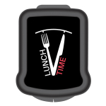 Контейнер для бутербродов с декором, черный