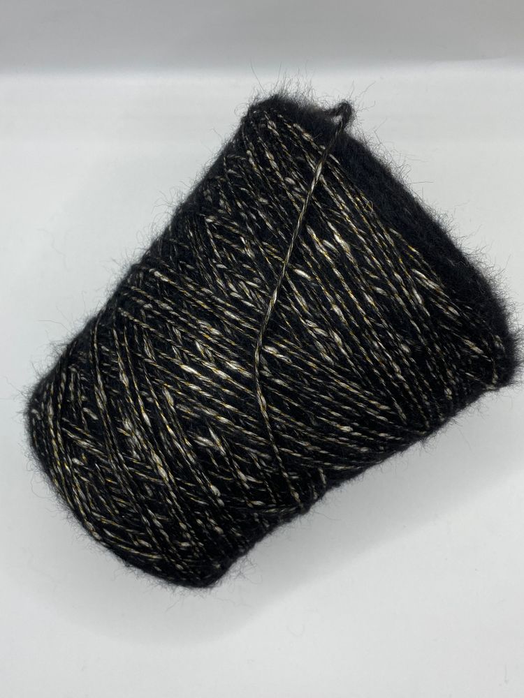 Хлопковый шнурок c вспушенным мериносом и альпака арт. NUBES Accademia &amp; IIF  черный