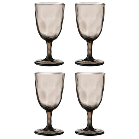 Набор бокалов для вина Hollow, 430 мл, серо-коричневый, 4 шт.