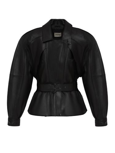 Черная куртка-косуха из натуральной кожи