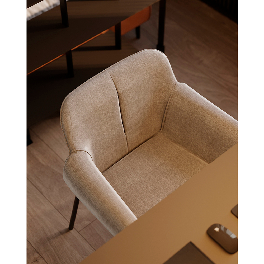 Стул aline, шенилл, молочный