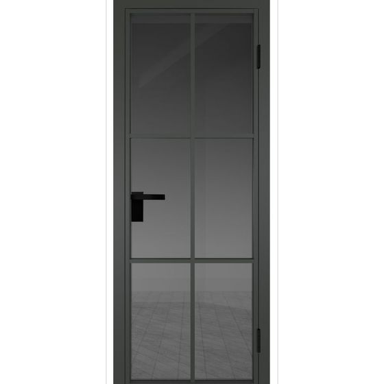 Межкомнатная дверь алюминиевая Profil Doors 3AG серая ночь остеклённая